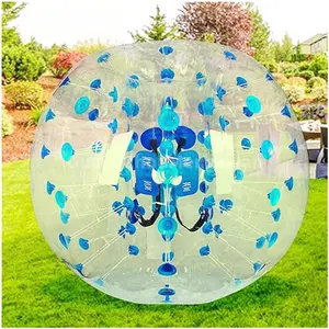 Adulto TPU / PVC Bola de parachoques inflable Burbuja humana Fútbol Balón de fútbol Cuerpo Zorb Traje Puntos de colores