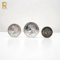 Réplica de Dólar de Plata Liberty Vintage, Moneda Estilo Siglo XIX, Regalo de Recuerdo Coleccionable Antiguo
