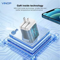 45W Type-C Chargeur Double Port Charge Rapide Chargeur Mural PD 3.1 Adaptateur Secteur pour iPhone 16 Smartphone/Tablette