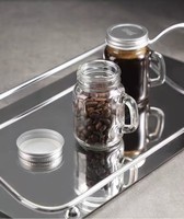 Drinkbeker 120ml 250ml 360ml 480ml 650ml 730ml Glazen Mason Jar met Handvat en Metalen Deksel en Rietje voor Fruitsap