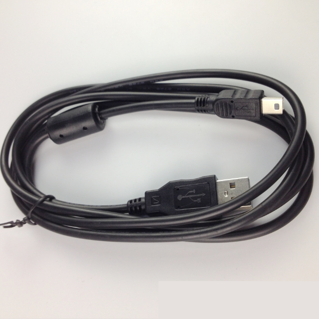 1m Black Color T Shape Mini 5pin Digital Camera USB Charging Cable for IFC 400PCU for Canon