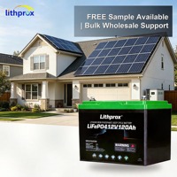 Batterie Lithium LiFePO4 12V 120Ah à décharge profonde, Grade A, pour stockage domestique, avec Bluetooth, Terminal M8, 6000+ cycles, CE RoHS IP67, OEM ODM