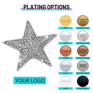 Broche de Metal con Pedrería Personalizado, Cristal Brillante Tipo Diamante, Aleación de Zinc, Lujoso y Elegante para Fiestas Nocturnas - Product Image 3