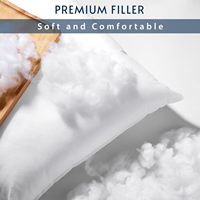 Oreiller carré blanc très vendu, garnissage 100% polyester, haute qualité, vente en gros personnalisée, coussin non tissé, inserts d'oreiller intérieurs