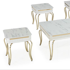 Juego de Mesa de Centro Convertible Moderno de MDF, 4+1 Piezas, Muebles para Sala de Estar, Rosse Turquía - Product Image 1