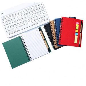 Recycled Kraft Spiral Notebook with Sticky Notes Custom Logo Blank <b>Memo</b> <b>Pad</b> Set for Office, School and Promotional Gifts - Product Image 2