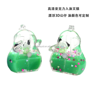 Figuras Magnéticas Personalizables de Acrílico Rellenas de Líquido, Dos Piezas que se Fusionan en Una, Osos Abrazándose con Purpurina y Flotador 3D en el Interior - Product Image 3
