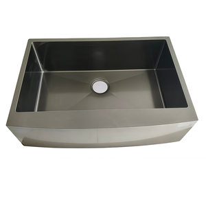 Popular Gunmetal Black Farmhouse <strong>Kitchen</strong> <strong>Sink</strong> Deep Single Bowl Apron <strong>Sink</strong> for Rustic <strong>Kitchen</strong> - Product Image 1