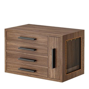 Wooden Jewelry <b>Storage</b> Box Multi Layer Solid Wood <b>With</b> Drawers And Hooks For Necklace Ring <b>Dressing</b> <b>Table</b> Organizer - Product Image 3
