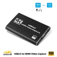 Promotion 4K 60Hz HD HDMI Carte de capture vidéo USB3.0 Lecteur gratuit Micro Enregistrement de jeu Streaming en direct 60fps PS4 Jeu Enregistrement en direct
