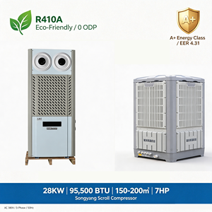 Aire Acondicionado Split Industrial de 7HP con Ahorro de Energía, Enfriamiento por Cortina de Agua, R410A, Bajo Consumo de Electricidad, 28KW, 95500BTU, para 150 a 200m², con Agua Integrada - Product Image 3