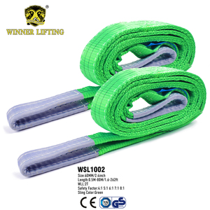 Màu xanh lá cây phẳng <span class=keywords><strong>Webbing</strong></span> Sling <span class=keywords><strong>2t</strong></span> 60mm phẳng Polyester nâng <span class=keywords><strong>Webbing</strong></span> Sling vành đai - Product Image 1