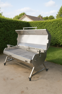 <span class=keywords><strong>Parrilla</strong></span> de barbacoa de cocina al aire libre con asador de gas, estilo carbón Santa Maria, acero inoxidable, altura ajustable - Product Image 2