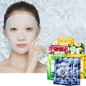 Natural planta fruta extrato hidratante máscara facial úmida firmando nutritivo Private label coreano cuidados com a pele máscara facial folha