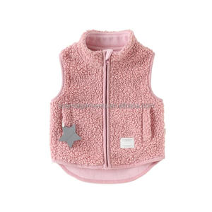 1 Uds etiqueta personalizada Color sólido <span class=keywords><strong>polar</strong></span> Otoño Invierno bebé Niños Niñas Ropa cuello redondo sin mangas niño <span class=keywords><strong>chaleco</strong></span> - Product Image 3