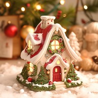 Nouvelle veilleuse créative en résine, nuit enneigée, chalet, amour, ornement de bureau, décoration de Noël, fait à la main, écologique