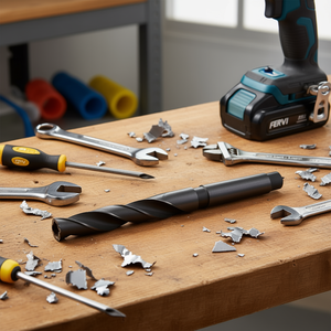 Fervi Tapered Shank Twist <b>Drill</b> <b>Bit</b> 12mm For Metal Wood Plastic Drilling - Product Image 3