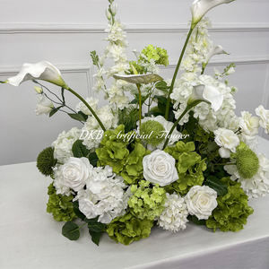 <span class=keywords><strong>Bouquet</strong></span> <span class=keywords><strong>de</strong></span> fleurs artificielles moderne pour mariage, thème blanc <span class=keywords><strong>et</strong></span> vert, 70 cm, grande fleur d'allée avec guirlande suspendue pour décoration d'autel - Product Image 4
