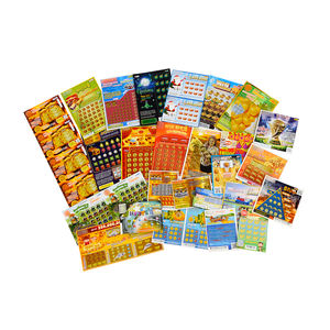 Chine force impression usine carte à gratter billets <span class=keywords><strong>de</strong></span> loterie en ligne (sans TVA) Recyclable <span class=keywords><strong>personnalisé</strong></span> gratter billets <span class=keywords><strong>de</strong></span> loterie - Product Image 1