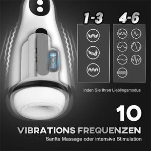 Masturbatore Maschile a Coppa con Doppia Stimolazione a Vibrazione e Aspirazione Automatica per Uomo - Product Image 4