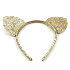 Personnalisé en plastique recouvert de tissu mignon coréen or chat <span class=keywords><strong>oreille</strong></span> bandeau enfants - Product Image 1