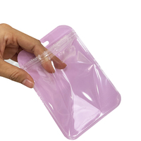 Pochette en plastique colorée Macaron populaire pour l'emballage de bijoux sac à fermeture éclair