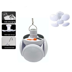 Multifunction Display Solar Rechargeable Waterproof Adjustable Folding Portable Outdoor Light <b>Camping</b> Solar Waterproof <b>LED</b> Light - Product Image 4