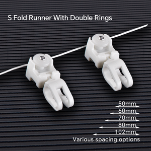 Thiết Kế Hiện Đại Duy Nhất S Gấp Đường Sắt Rèm Theo Dõi Tùy Chỉnh Nhôm Gợn Gấp Rèm Đường Sắt S Sóng Nhà Phụ Kiện Nhiệm Vụ Nặng Nề - Product Image 2