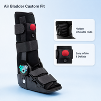 Botte de marche orthopédique à air pour stabilisation post-opératoire, récupération de fracture, fixation de la cheville, en plastique rigide