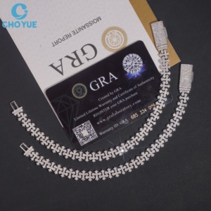 Collar de Plata S925 con Cruz Clásica Estilo Hip Hop, Certificado por GRA, con Incrustaciones de Moissanita VVS, para Hombre y Mujer, Joyería al por Mayor - Product Image 1