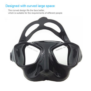 पेटेंट किए गए विदेशी आकार के टेम्पर्ड ग्लास वयस्क स्कूबा डाइविंग मास्क, डाइविंग के लिए समुद्र स्कर्कलिंग गोगल मास्क - Product Image 4