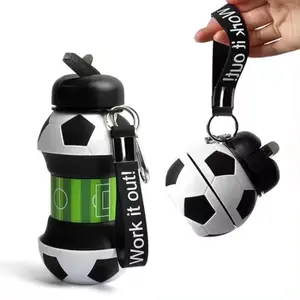 Brevetto riutilizzabile eco-friendly BPA-Free bottiglia in Silicone graziosa pieghevole Design pieghevole per bambini bambini sport diretti da bere