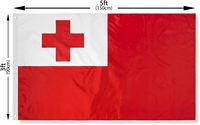 Drapeau national des îles Tonga, 3x5 pieds, pour décorations extérieures, vente en gros, nouveauté