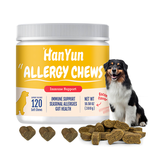 OEM/ODM Suplementos para mascotas <span class=keywords><strong>Alergia</strong></span> Suplemento inmune Seguro <span class=keywords><strong>Alergia</strong></span> Libre Aliviar la picazón Piel suave Piel saludable - Product Image 1