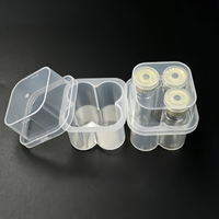 Boîte de rangement transparente en PP avec couvercle à fermeture sécurisée, résistante aux produits chimiques, vente en gros, OEM, haute qualité pour essences biologiques