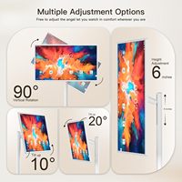 Layar Interaktif Smart TV Android 12 32 Inci 1080p dengan Baterai, WiFi, Speaker, Desain Portabel, Kamera Eksternal, untuk Dalam Ruangan, OEM