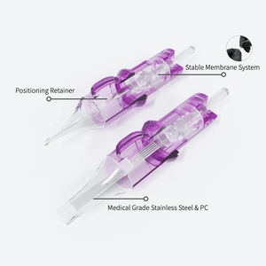 Agujas universales de acero inoxidable para cartuchos de tatuaje de cejas para micropigmentación capilar SMP - Seguras y esterilizadas - Product Image 2