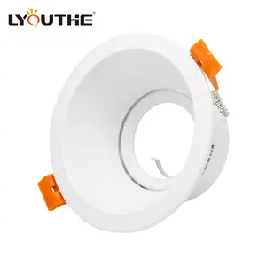 Luci rotonde antiriflesso rotonde in lega di alluminio da 25 gradi girevoli 105mm gu10 incorporate