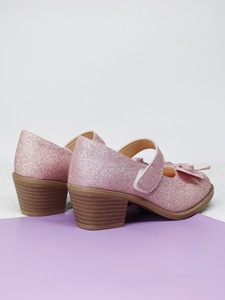 Zapatos de Tacón Alto para Niñas, Elegantes y Brillantes con Lazo, Ideales para Fiestas y Bodas, Venta al Por Mayor - Product Image 5