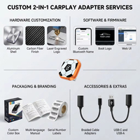 Adaptador CarPlay Android Auto 2 en 1 con Puerto USB, Plug and Play, para Conducción Segura, Marca Orange