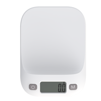 Báscula de Cocina Eléctrica Digital, con Pantalla LCD y Recipiente, para Control de Peso, Repostería, Cocina, Dieta Keto y Preparación de Comidas