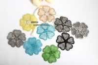 Soldes Exceptionnelles : Patch en Strass Cristal 3D Écologique à Motif Floral, à Dos Plat, Thermocollant pour Décoration de Robe et Vêtement DIY