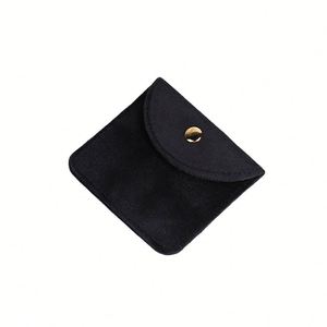 10*10cm Double Velvet <b>Thick</b> Shock Resistance Jewelry Pouch Heat Transfer Printing Snap Button Gemstone Necklaces - Product Image 2