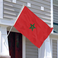Drapeau du Maroc, bannière numérique imprimée pour le football mondial 2026, USA, Canada, monde, drapeau marocain, drapeau du Maroc