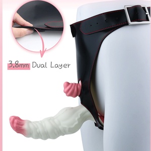 Vibrador de Silicona de Triple Motor con Diseño Fantasía, Doble Uso, para Parejas, Juego Público y Privado, Arnés Ajustable, Tendencia 2025 - Product Image 2
