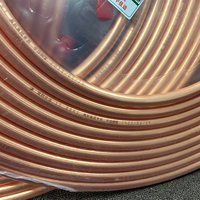 Tube en cuivre déoxydé au phosphore ASTM B280 C12200 en forme de pancake, diamètre extérieur 1/4 pouce, épaisseur 0,032 pouce