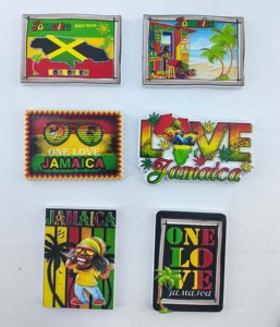 Hot Sale Jamaica <strong>Reggae</strong> One Love Theme Resin Fridge Magnet,Jamaican Rasta Flag Palm Tree Refrigerator Magnet for Souvenir <strong>Gifts</strong> - Product Image 6