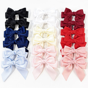 Barrettes à nœud papillon pour filles, couleurs unies, nœuds en ruban, épingles à cheveux, magnifiques pinces à cheveux, accessoires de coiffure de boutique, vente en gros - Product Image 1