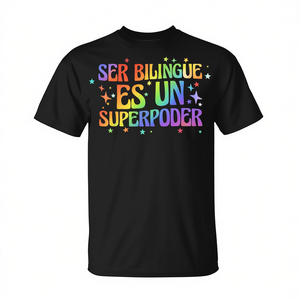 เสื้อยืดครูสอนภาษาสเปนสองภาษาสองภาษา - Product Image 1