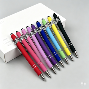 Multi Function 2-in-1 Touch Screen Stylus Pen Handwriting Gel Ballpoint Pen <b>Metal</b> <b>Roller</b> Pen Corporate Gift Bulk Supply Custom - Product Image 6
